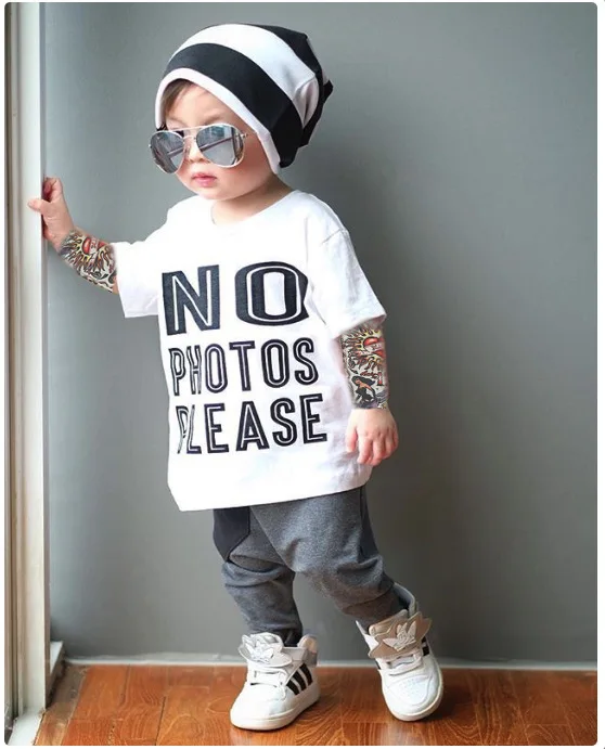 Детские футболки на весну-осень одежда с длинными рукавами и татуировкой Детская Хлопковая футболка с рисунком топы для мальчиков и девочек