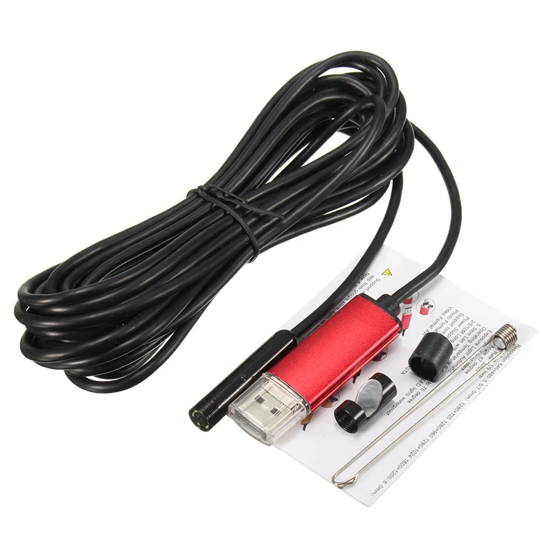 

New 2 in 1 USB Endoscope For Android for PC 6 LED 8mm Waterproof 2.0MP HD 720P Borescope Inspection Camera 2m/5m/10m