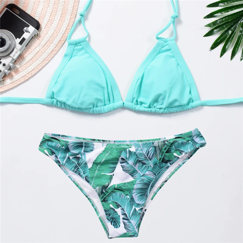 

Swimwear Women 2016 Fashion Bikinis Women New Summer Sexy Swimsuit Bath Suit Bikini Set Striped Biquini