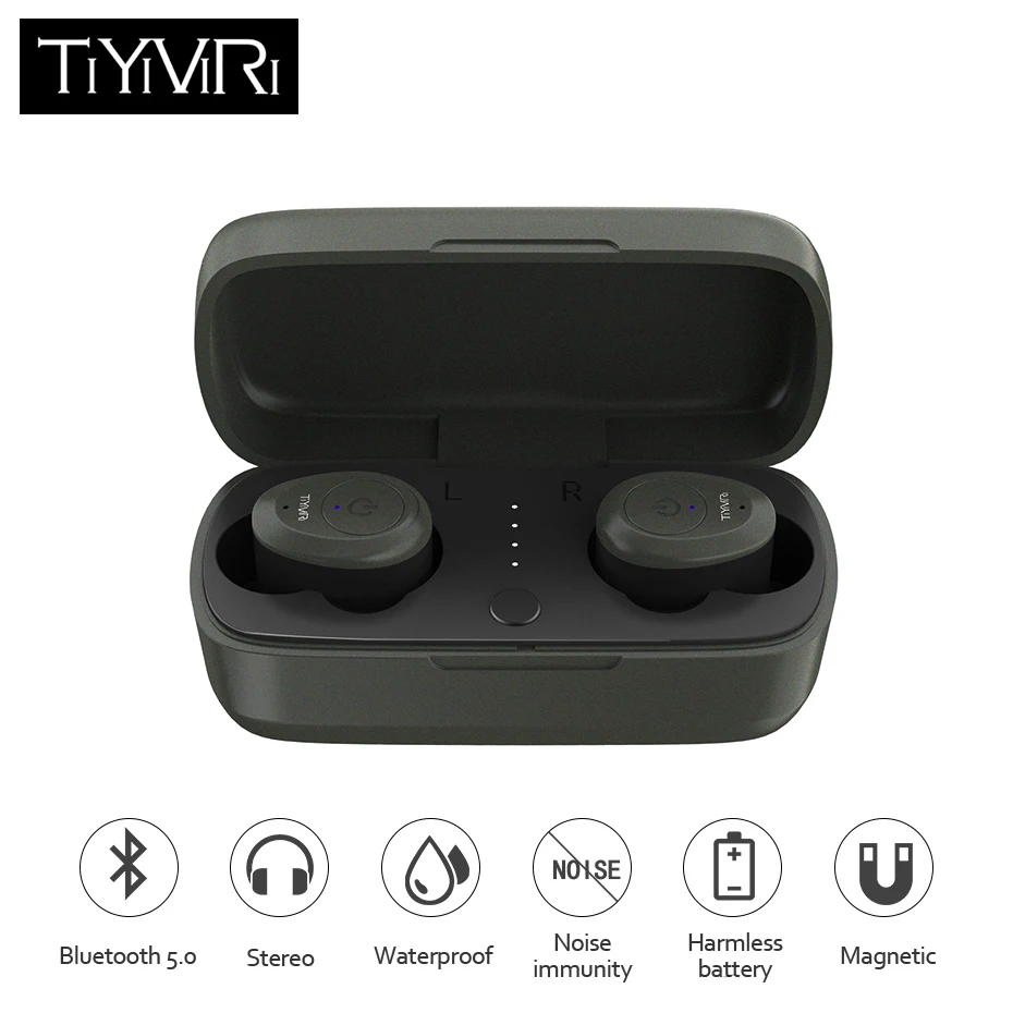TiYiViRi TY08 TWS беспроводные Bluetooth наушники 5 0 настоящие гарнитура стерео с микрофоном