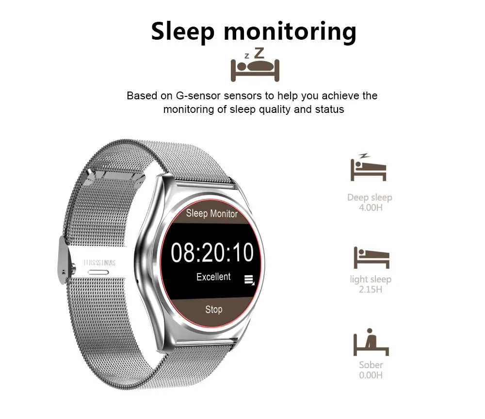 Фабрики высокого качества Smart Watch Android IOS полный круглый экран сердечный ритм женщина человек замена-ремешок наручные часы