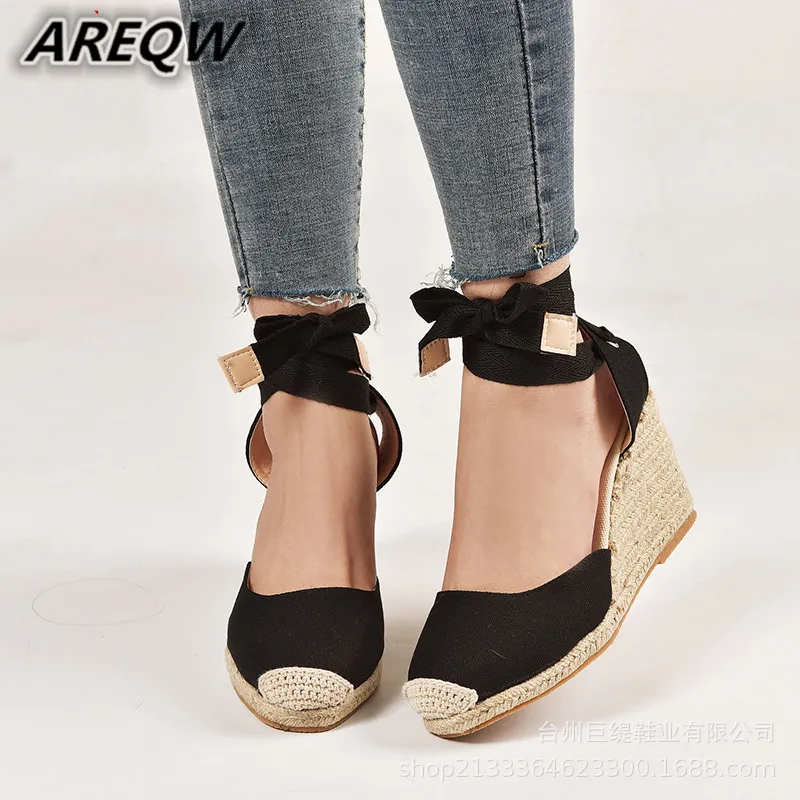 

Summer Ladies Fashion Bohemian High-top Cross Strap Sandals Hot Sale Wedge with Baotou Professional Sandals