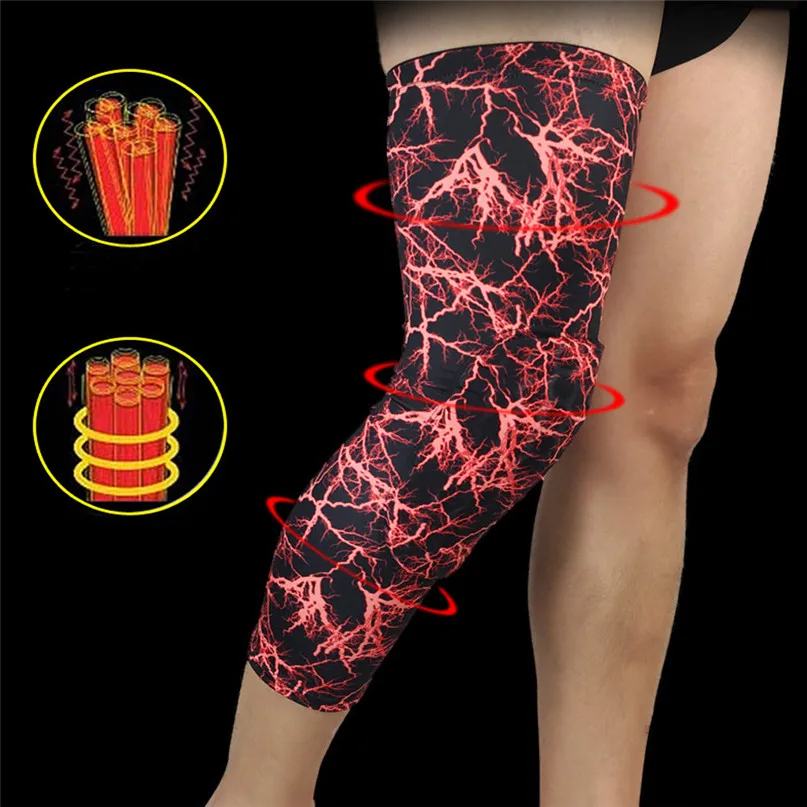 

1PC Knee pads Basketball Cycling Breathable Men Honeycomb LongKnee Pads Leg Sleeve Calf Knee Support Protector rodillera #3j19