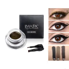 IMAGIC Марка глаза макияж 3 Цвета Пигмент матовый Shimmer Водонепроницаемый подводка для глаз гель чёрный; коричневый Eye Liner Крем с щеткой#279584