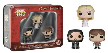 

3pcs in Box Original Funko pop Game Of Thrones Jon snow Daenerys Tyrion Collectible Vinyl Figure Model Toy In Stock