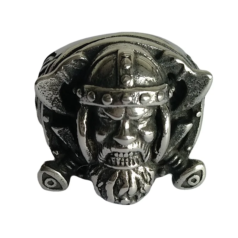 

8 to 13 size antique Vikings Nordic Style Helmet Warrior Ring Mens Vintage Heavy Stainless Steel Rings Unique Biker Jewelry