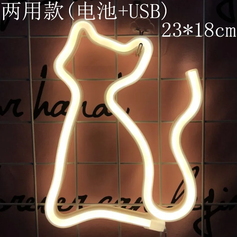 Светодиодный ночсветильник с зарядкой от USB декоративные буквы для праздника