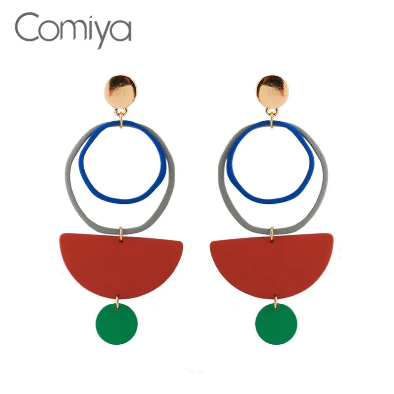 Comiya AliExpress из цинкового сплава большие серьги для женщин букле D Oreille процесс