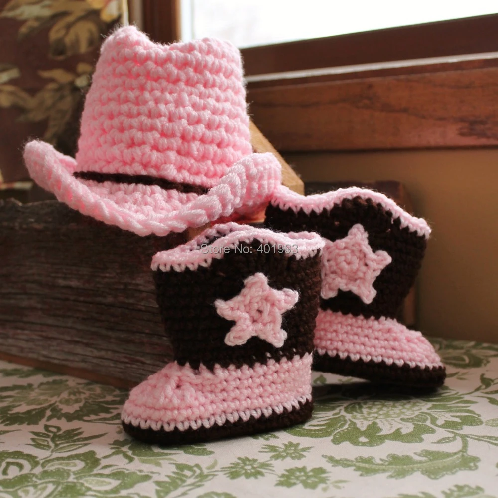 Livraison Gratuite Bebe Fille Vache Fille Chapeau Et Bottes De Crochet Main Bebe Fille Photographie Props Bebe Hat Et Chaussons Bebe Caps Aliexpress