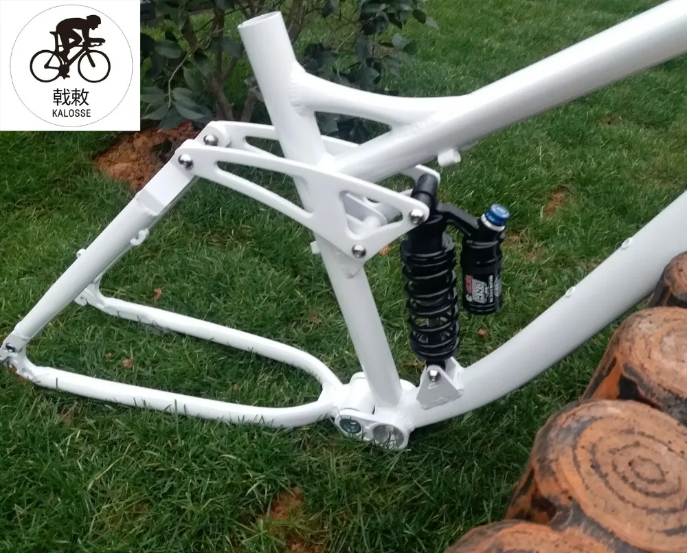 Cheap Kalosse travel  DNM 190mm rear suspension    Downhill   mountain  bike frame   bike alloy  frame  26 inch  wheels 6