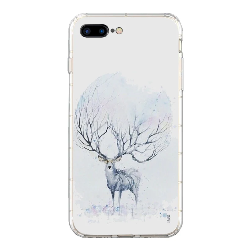 

Deer Phone Cases Cover for Apple iPhone 5 5s 6 6s 7 8 Plus X Soft TPU Phone CASE