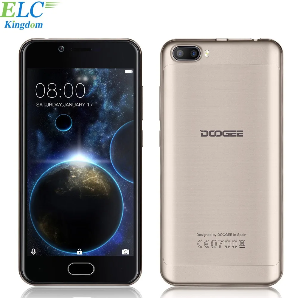 New Doogee Shoot 2 Smartphone 5.0 inch Android 6.0 Quad Core 1GB RAM 8GB ROM Mobile Phone 3G WCDMA GPS WIFI Blutooth Cellphone