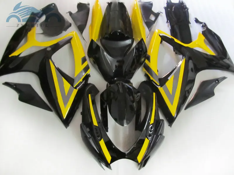 Набор обтекателей для SUZUKI 06 07 K6 GSXR 600 750 GSX R750 2006 2007 R600 желтый черный | Автомобили и