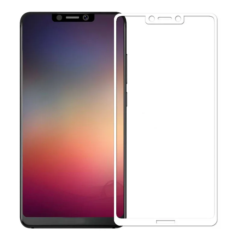 لشارب aquos s3 غطاء الزجاج المقسى حامي الشاشة الكاملة فيلم حماية كاملة لهيئة الهاتف الزجاج 9 h 2.5d الأسود الأبيض
