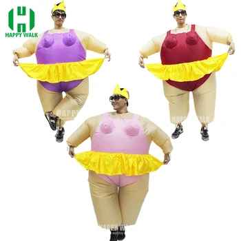 

Onesie Promotion 2020 Newest Inflatable Ballet Costume Halloween Party Funny Fat Man Fancy Animal For Adults With Free Shipping