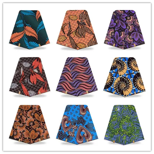 

fashion super wax hollandais dutch wax high quality ankara african wax print fabric for dress making 6yards YG08