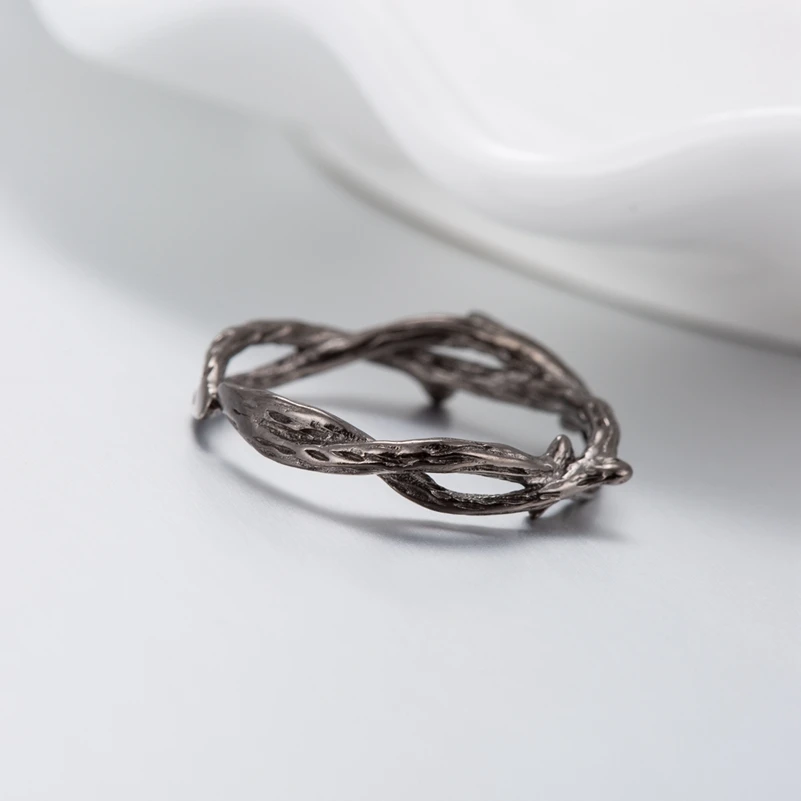 Shuangshuo, Винтажное кольцо в виде ветки черного дерева, ветви, кольца для женщин, растение, модные украшения, свадебные кольца, кольцо для помолвки перстень femme