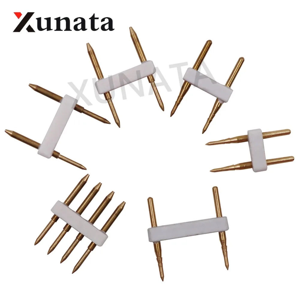 

5pcs 2 Pin / 4 pin Connector Recommend Accessory Copper pins Single Color RGB 110V 220V LED Strip