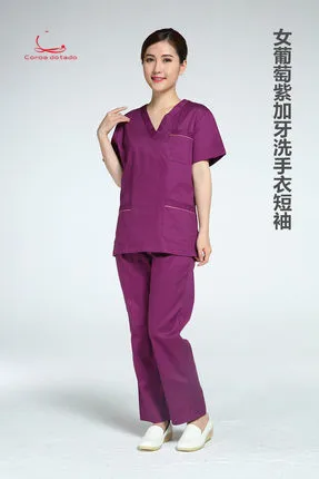 

Men's and women's navy wash clothes short-sleeved operating room brush hand wear beauty wear dental uniform