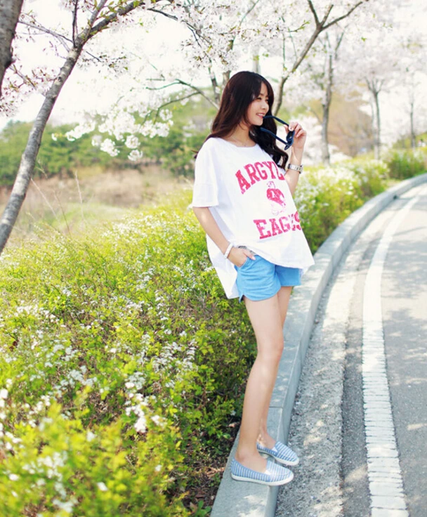Летнее корейское платье для беременных свободные джинсовые шорты для беременных женщин