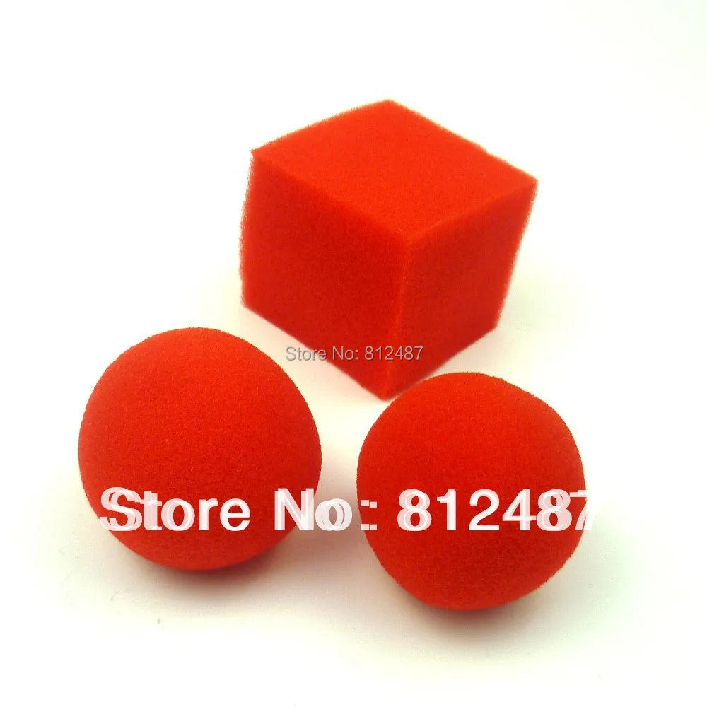

Free shipping ! Sponge ball to cube magic tricks products / Sponge tricks Set