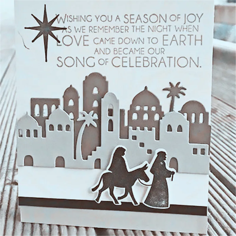 

5Pcs/lot Bethlehem Metal Cutting Dies Embossing Stencil Card Album Scrapbooking DIY Template Punch Craft