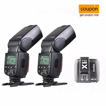 

2 x Godox TT600 build-in 2.4G Receiver GN60 HSS Flash + X1T Transmitter for Nikon