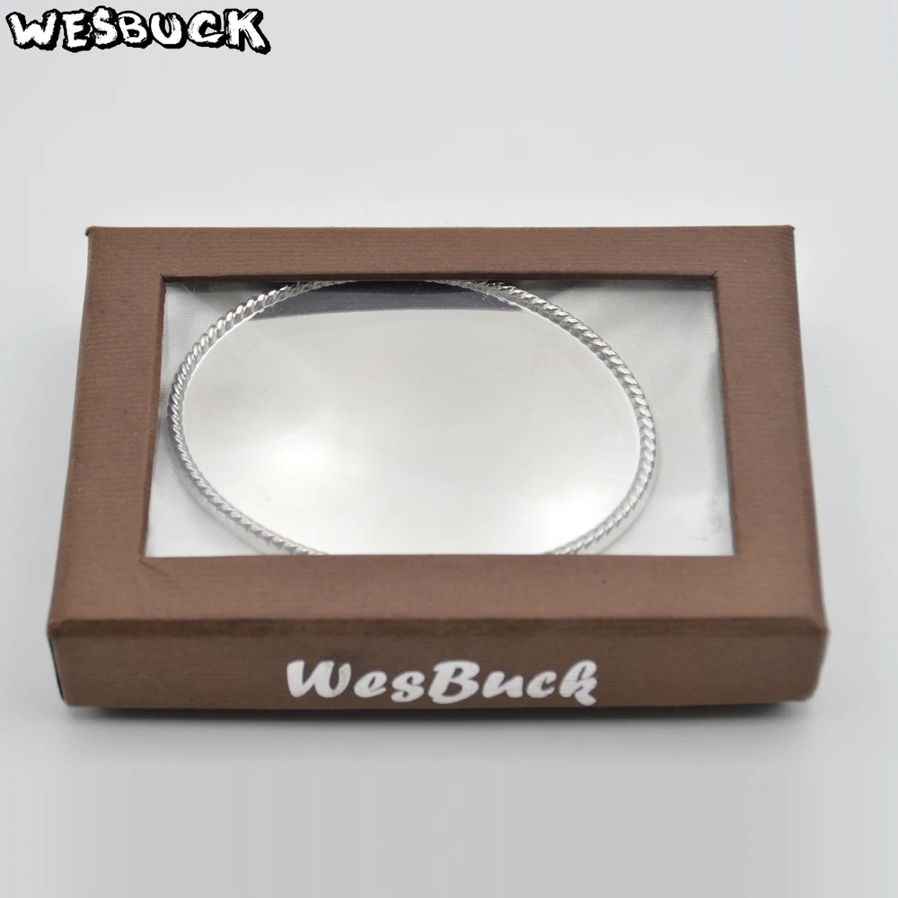 WesBuck бренд классический овальный пустая пряжка на ремень на заказ самостоятельно, Мода DIY Пряжка ремня мужской подарок на день рождения