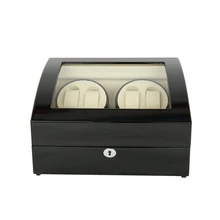 Часы моталки, ltcj деревянный автоматический поворот 4+ 6 часы намотки чехол для хранения Дисплей коробке(BW