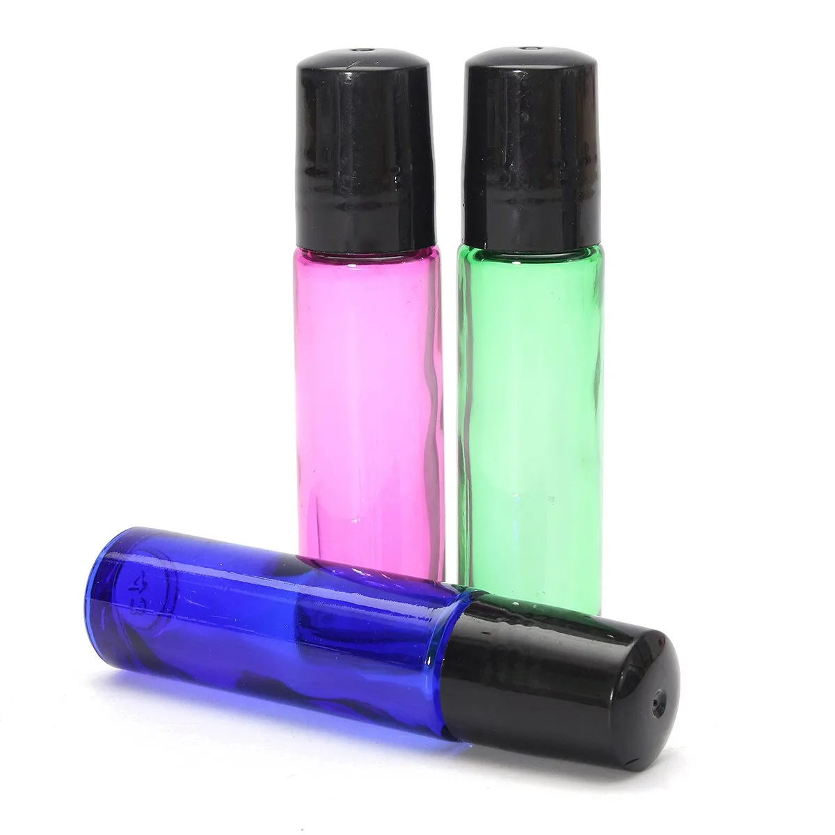 3pcs 10ml Empty Glass Aromatherapy Roller Roll on Bottles Essential Oil