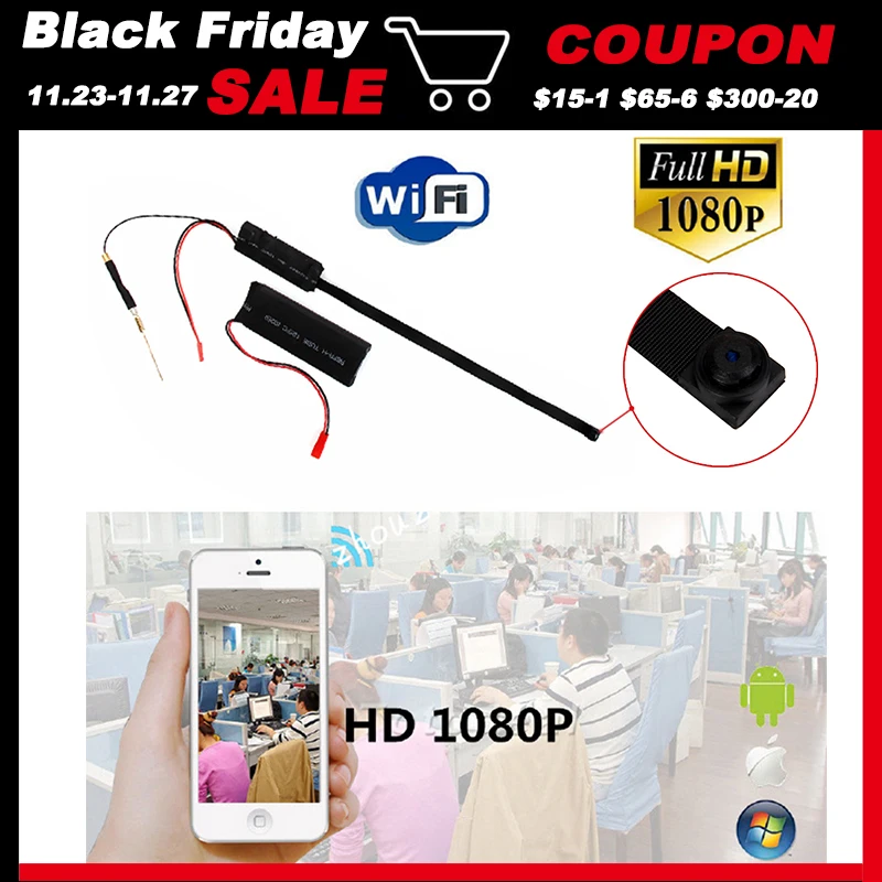 

SUNLUXYIP Camera Wireless Security Cam WIFI Anti Theft Vandal Device Room No Spy Hidden Network Anti Theft Camera Universal