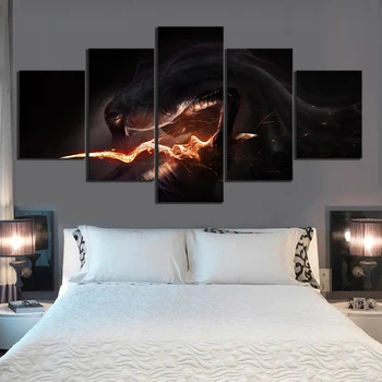 

5 Piece Canvas Paintings Dark Souls 3 Game Poster Paintings Fantasy Wall Art Canvas Paintings for Home Decor