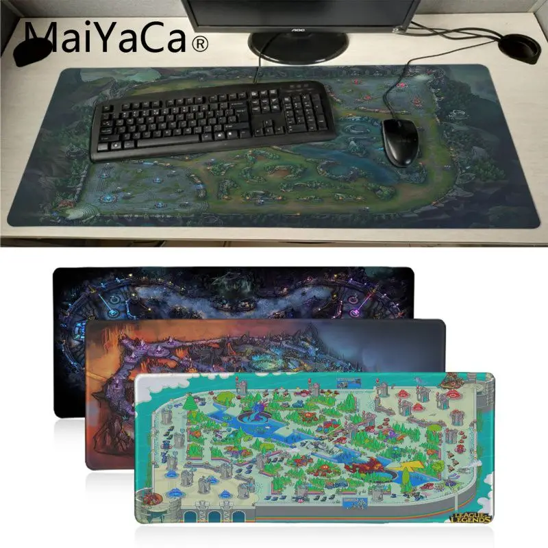 

MaiYaCa Cool Fashion League of Legends map gamer play mat Mousepad Large Gaming Mouse Pad Anti-slip Locking PC Computer desk mat