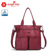 Роскошные винтажные сумки для женщин из искусственной кожи, сумка на плечо, женская известная брендовая простая повседневная сумка-тоут, женская сумка