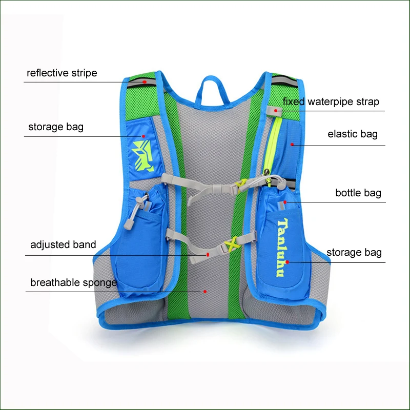 RBP02 15L maratón deporte al aire libre chaleco Trail Running bolsa de hidratación mochila escalada con mochila senderismo ciclismo mochila