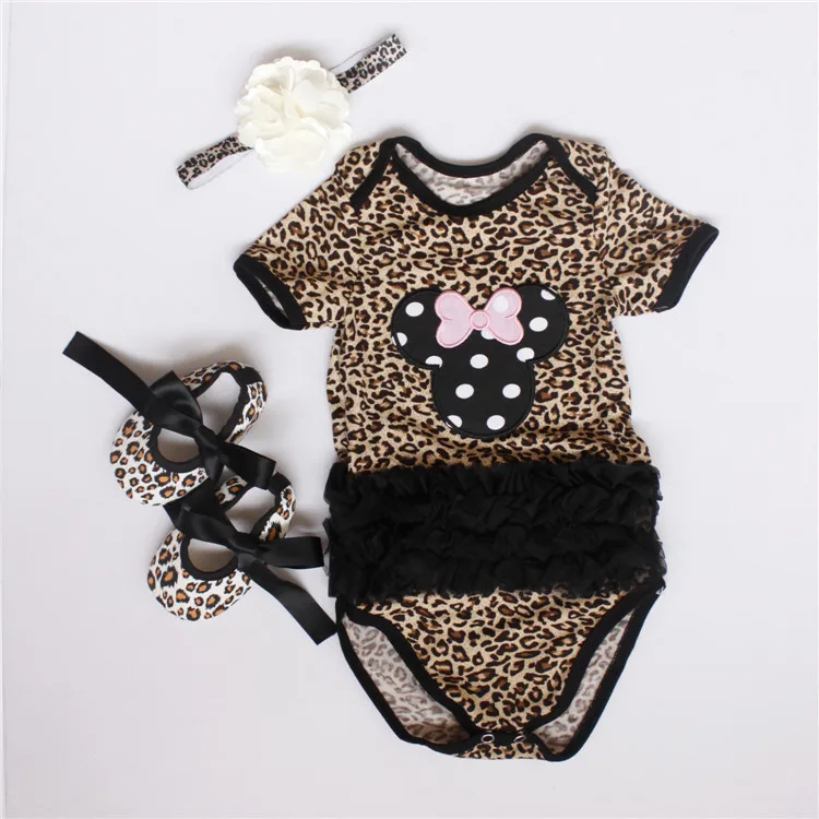 

npkdoll Reborn silicone Babies Dolls clothes one-pieces baby jumpsuit short sleeve with shoes for 50-57cm doll accessories Saia