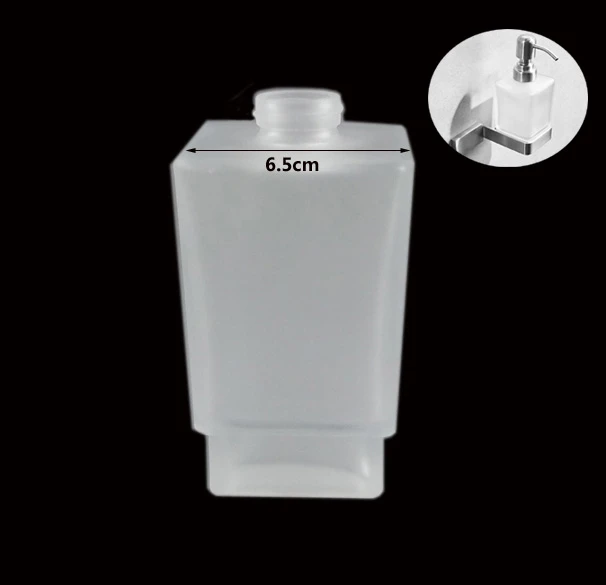 10cm Height Square Glass Liquid Soap Dispenser Wall Mounted, Glass