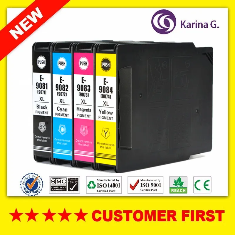 

Compatible for Epson T9081 T9082 T9083 T9084 T9071 Ink Cartridges suit For Epson WorkForce Pro WF-6090DW 6590DWF Printer