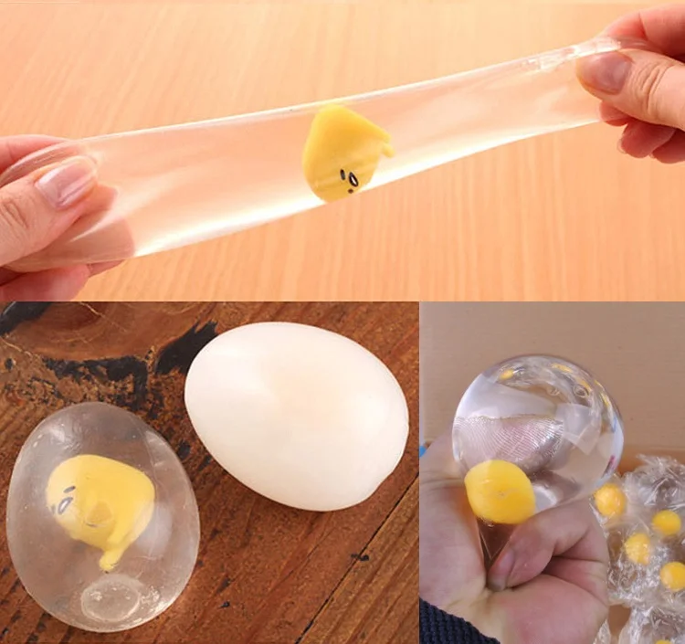 

Hot Selling Transparent Eggs Boiled Eggs Anti Stress Squeeze Toys Unbreakable Water Ball Fun Toys for boys and girls