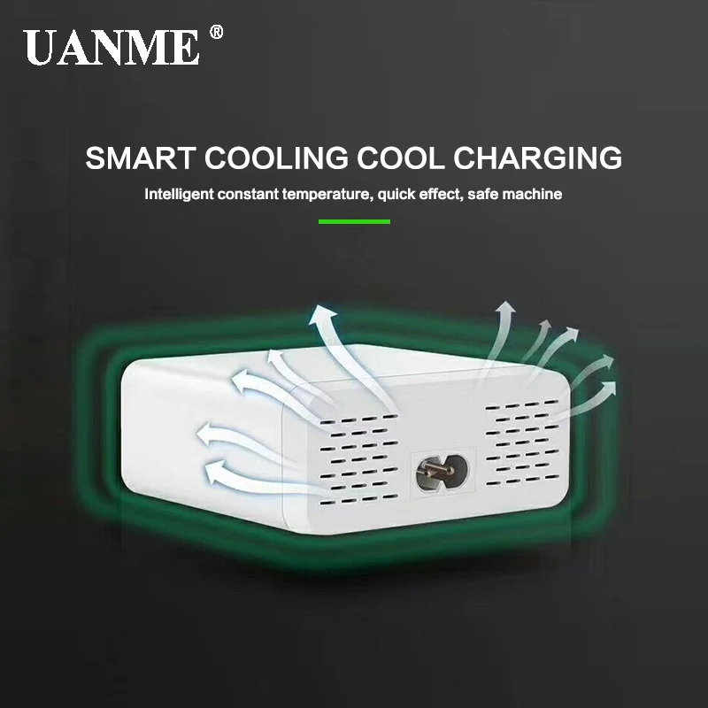 Умное зарядное устройство USB UANME QC3.0 со светодиодным дисплеем 6 портов быстрая
