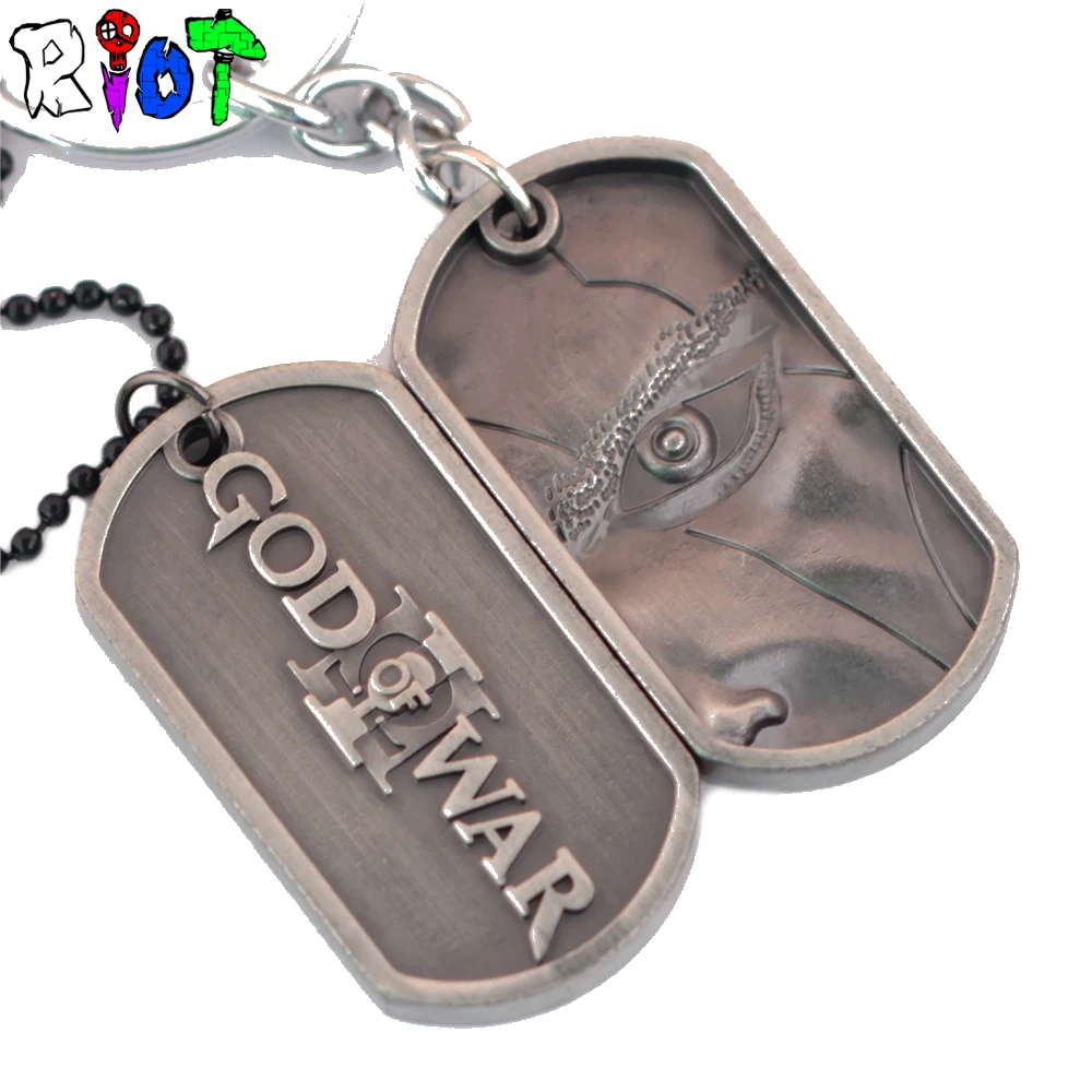 GOD OF WAR 3 брелок для игр PS4 Dog Tag Kratos металлическая цепочка ключей мужчин Ювелирная