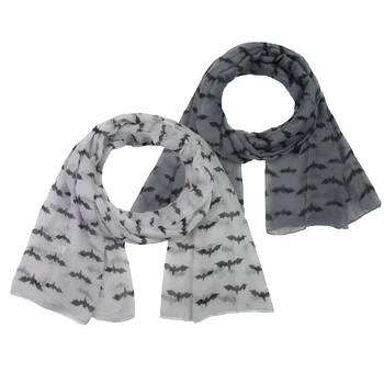 

HOT Halloween scarf Masquerade Party bat printing scarf cotton soft and breathable Wan Christmas Christmas Accessories