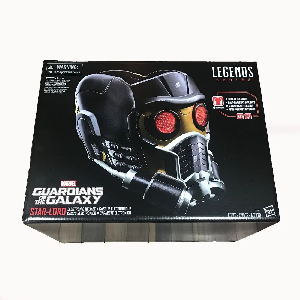 

Marvel Legends Guardians Of The Galaxy Star-Lord Electronic Helmet Gift Collection Cosplay Mask Prop LED Lights Masks Cheap Ship