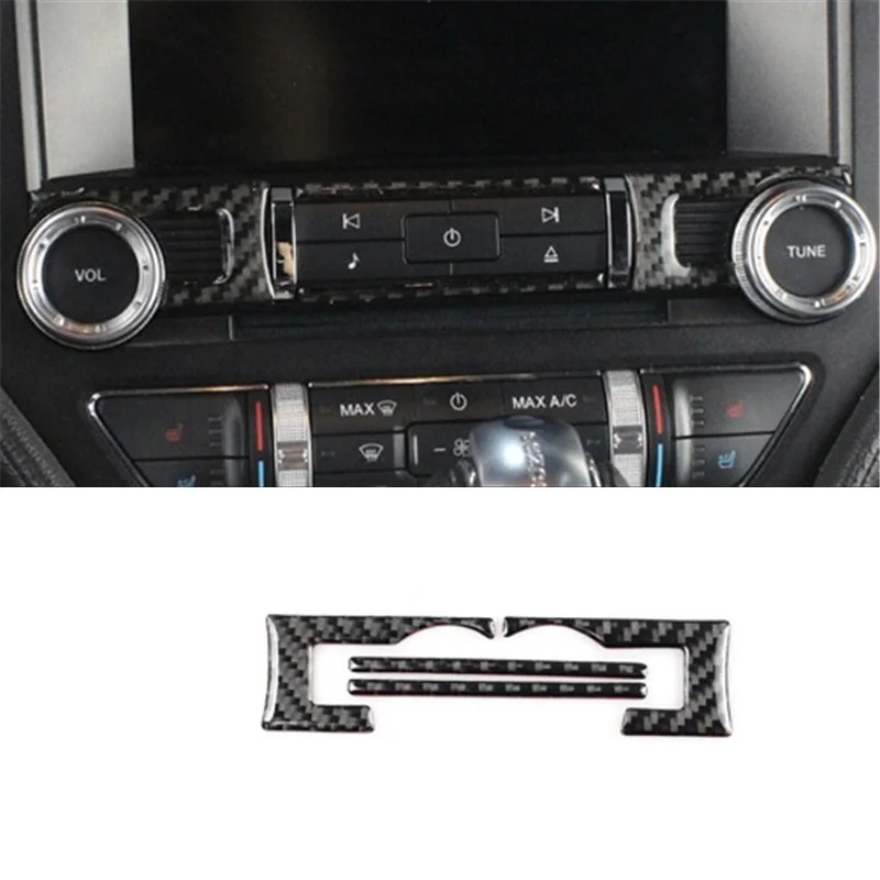 

Decorative Automovil Gear Control System Steering Wheel Interior High-grade Car Styling Covers Sticker 18 19 FOR Ford Mustang