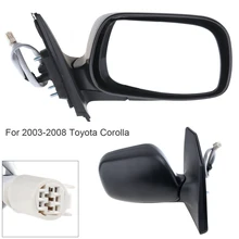 Нескладной прочный правой стороны Зеркало правой рукой RH зеркало для 2003-2008 Защитные чехлы для сидений, сшитые специально для Toyota Corolla CE/LE/S/Спорт/XRS Седан 4-дверный