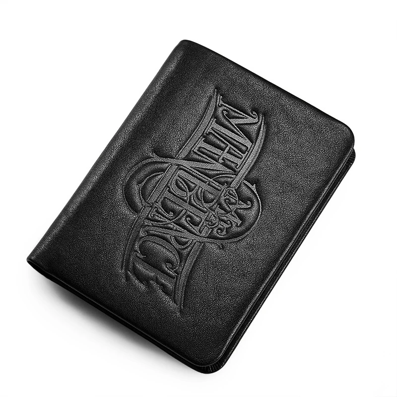 

12.6cm*9.5cm*1.1cm 2018 Men Luxury Brand Design Letters Black Genuine Leather Wallet Male Short Design Purse