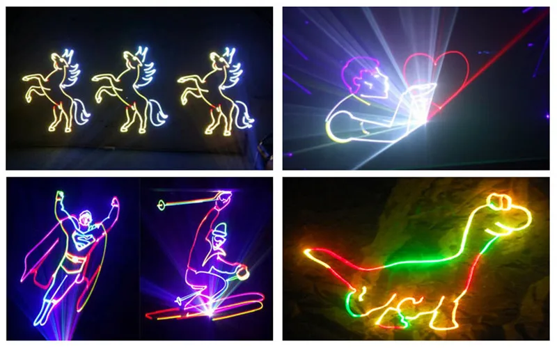 Потрясающий эффект 3 Вт RGB полноцветная сценическая анимация Lazer Light/наружная