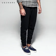 2016 herbst Neue Mode Hip Hop Schwarz Gestrickte Hosen Männer Fitness Marke Casual Trainingshose Luxus U & Shark Qualität Pluderhosen männlich