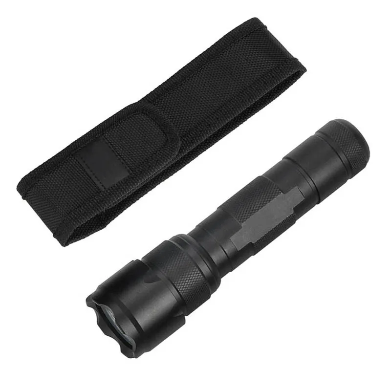 

White Light 3-mode T6 LED Flashlight 960lm LED Torch WF-502B 18650 Flashlight LED Lamp Torchlight w/ Flashlight Case Holster