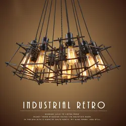 Оригинальный Винтаж подвесные светильники Lampara Промышленных Ретро подвесной светильник industrie hanglampen ресторан магазин бар светильники